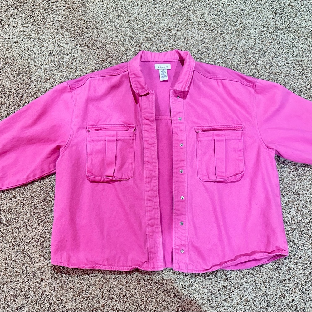 Vibrant Pink Jean Jacket